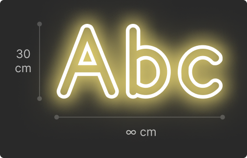 Neon Sign - Fixed height model