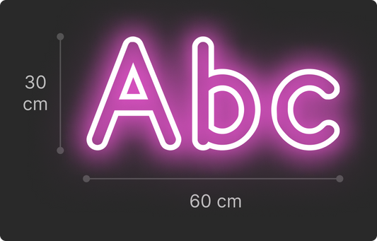 Neon sign - Fixed width model
