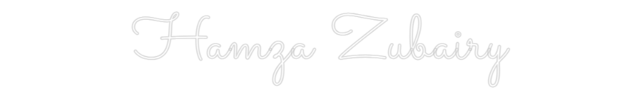 Custom Neon: Hamza Zubairy