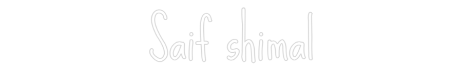 Custom Neon: Saif shimal